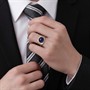 Stříbrný pánský prsten s lapisem lazuli – decentní elegance – fotografie 2 z 4