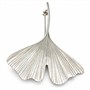 Stříbrná brož - list ginkgo biloba – fotografie 5 z 5