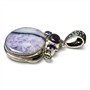 Grandiózní stříbrný náhrdelník s ametysty a Tiffany stone – fotografie 4 z 4
