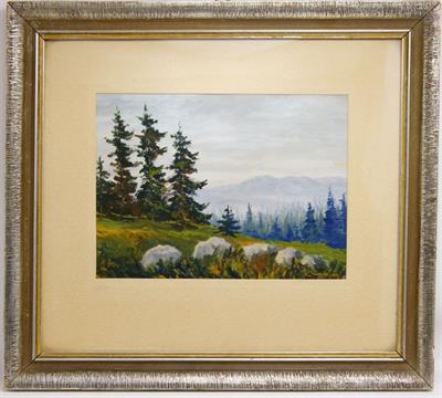 Horská krajina - VILÉM KONRÁD UXA, tempera