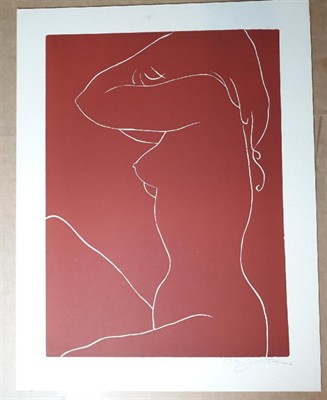 Ota Janeček žena akt linoryt 50x39 cm ex. 22/80