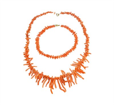 Náhrdelník a náramek z mořského korálu