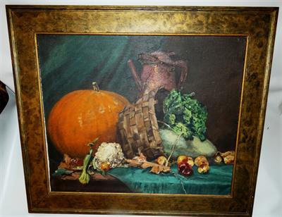 Obraz zátiší s dýní 19.století