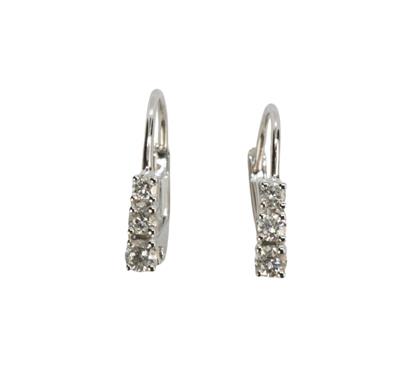 Zlaté náušnice s brilianty