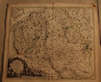 Mapa Moravy, kraj Hradiště