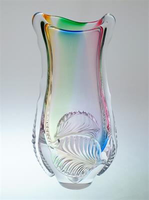 Hutní váza s nálepy ve spektru barev Josef ROZINEK