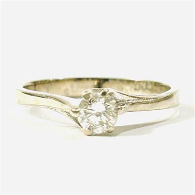 Zlatý prsten s diamantem 0,28 ct