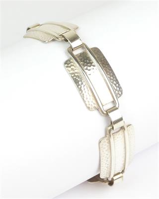 Stříbrný článkový náramek