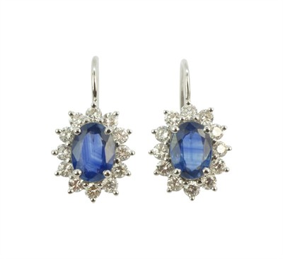 Zlaté náušnice se safíry a brilianty 0,7 ct ROZMERY