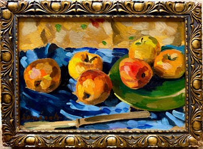 Inocenc Šamánek: Zátiší s jablky