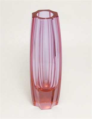 Váza na jeden květ sklo v odstínu Royalit - Antonín DROBNÍK