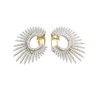 Zlaté náušnice s brilianty