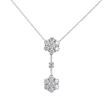 Luxusní diamantový náhrdelník 1,35 ct, z bílého zlata