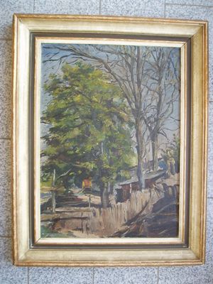 Adolf Doležal: Stromy na dvorku - 1938.