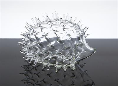 JEŽEK - figurka z jemného čirého skla Věra LIŠKOVÁ