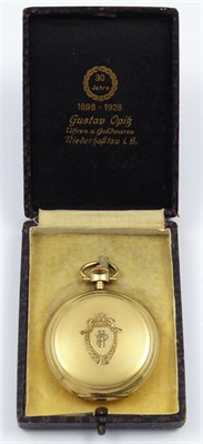 Zlacené kapesní hodinky s řetízkem - Steinmeyer