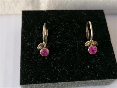 Zlaté secesní dětské náušničky