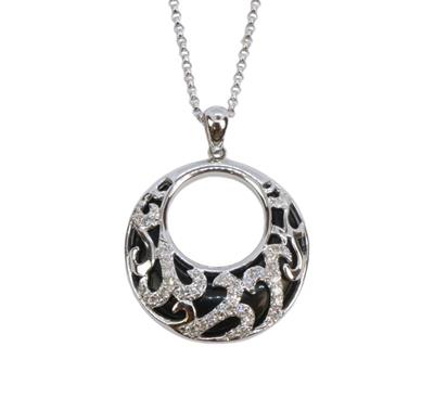 Zlatý náhrdelník s onyxy a brilianty