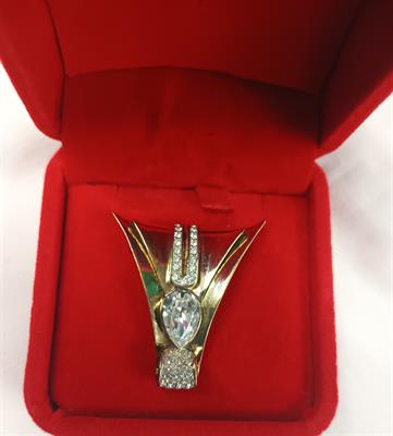 Brož zlacené stříbro