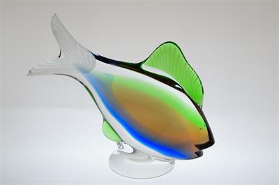 Duhová Ryba - krásně barevná skleněná plastika, MOSER