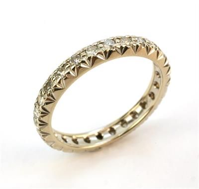 Zlatý alianční prsten s brilianty