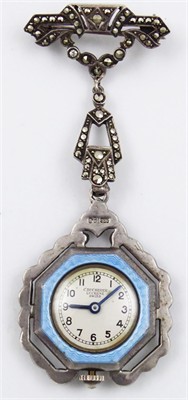 Stříbrné dámské závěsné hodinky - Carl F. Bucherer