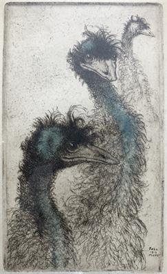 Philipp Martin Erich (MEPH): Neuholländische Kasuare III. 1