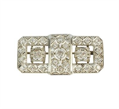 Briliantová brož art deco