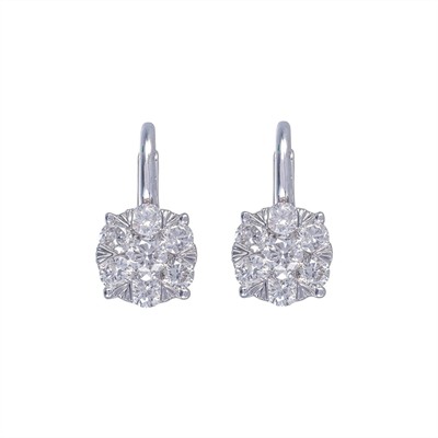 Diamantové náušnice z bílého zlata s diamanty 1,14 ct