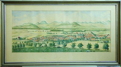 Naivistický obraz - Slavětín nad Ohří, STŘÍBRNÝ