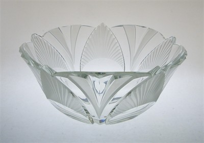 ART - DECO masivní bohatě a broušená mísa Rudolf HLOUŠEK