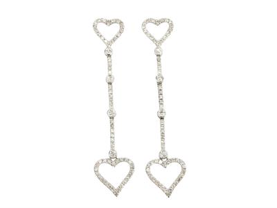 Zlaté náušnice s brilianty – srdce