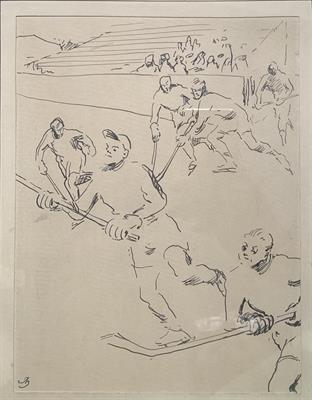 Neurčený kreslíř: Hokej (kol.ploviny 20.stol)