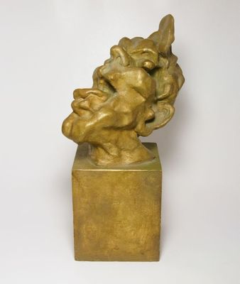 HLAVA kubisticko-expresionistická plastika, styl O. GUTFREUND