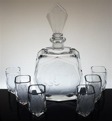 Ojedinělá ART - DECO kompletní likérová souprava