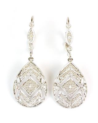 Zlaté náušnice s diamanty