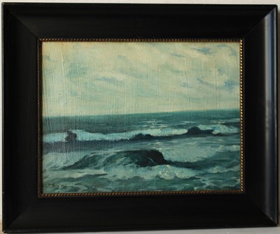 D. I. Dobrev - Rozbouřené moře 1934 - Olej