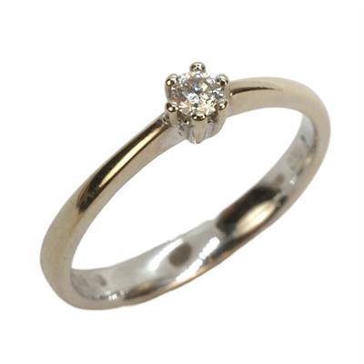 Zlatý prsten s briliantem