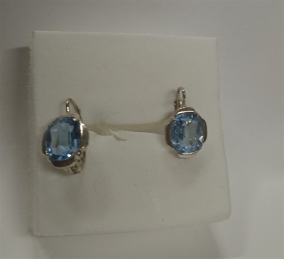 Náušnice stříbro , modrý kámen