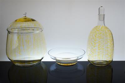 Trojdílná souprava s lazurovaným dekorem Stanislav LIBENSkÝ