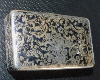RUSKO - stříbrná krabička, NIELLO rok 1848