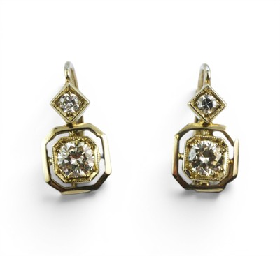 Zlaté náušnice s brilianty 0,70 ct