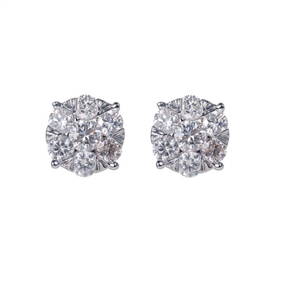 Zlaté náušnice s přírodními diamanty (1,13 ct)