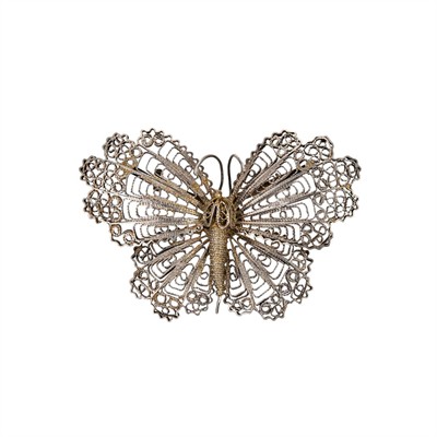 Stříbrný filigránový motýl