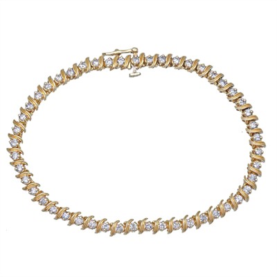 Zlatý náramek s přírodními brilianty 1,70 ct