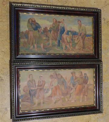 JOSEF ZAMAZAL - dva obrazy, olej na překližce