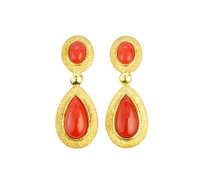 Zlaté náušnice s korály