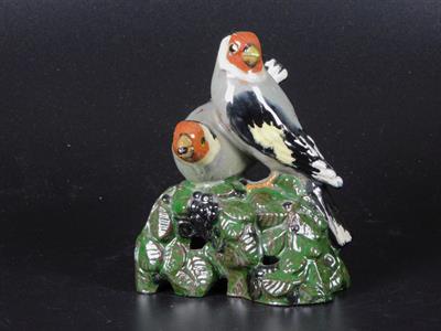 ROSA NEUWIRTH - Dvě sýkorky. Keramická plastika.