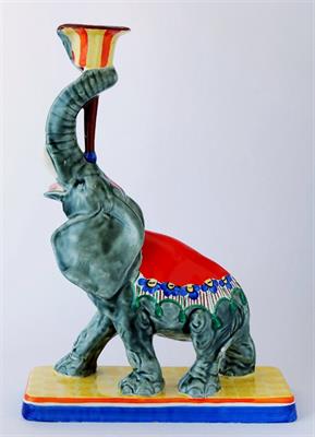 DUX art deco svícen slon, Duchcov