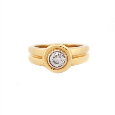 Zlatý prsten s přírodním diamantem 0,60 ct